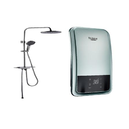 RUBINE SHOWER HEATER DC PUMP WITH RAIN SHOWER RWH-IAD931D-RTMG MINT GREEN