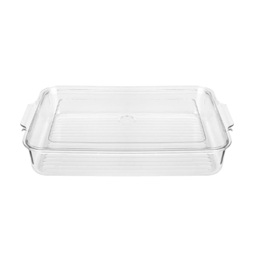 FRIDGE BOX WITH LID 21.5X33.5X5.5 SNOWY CLEAR