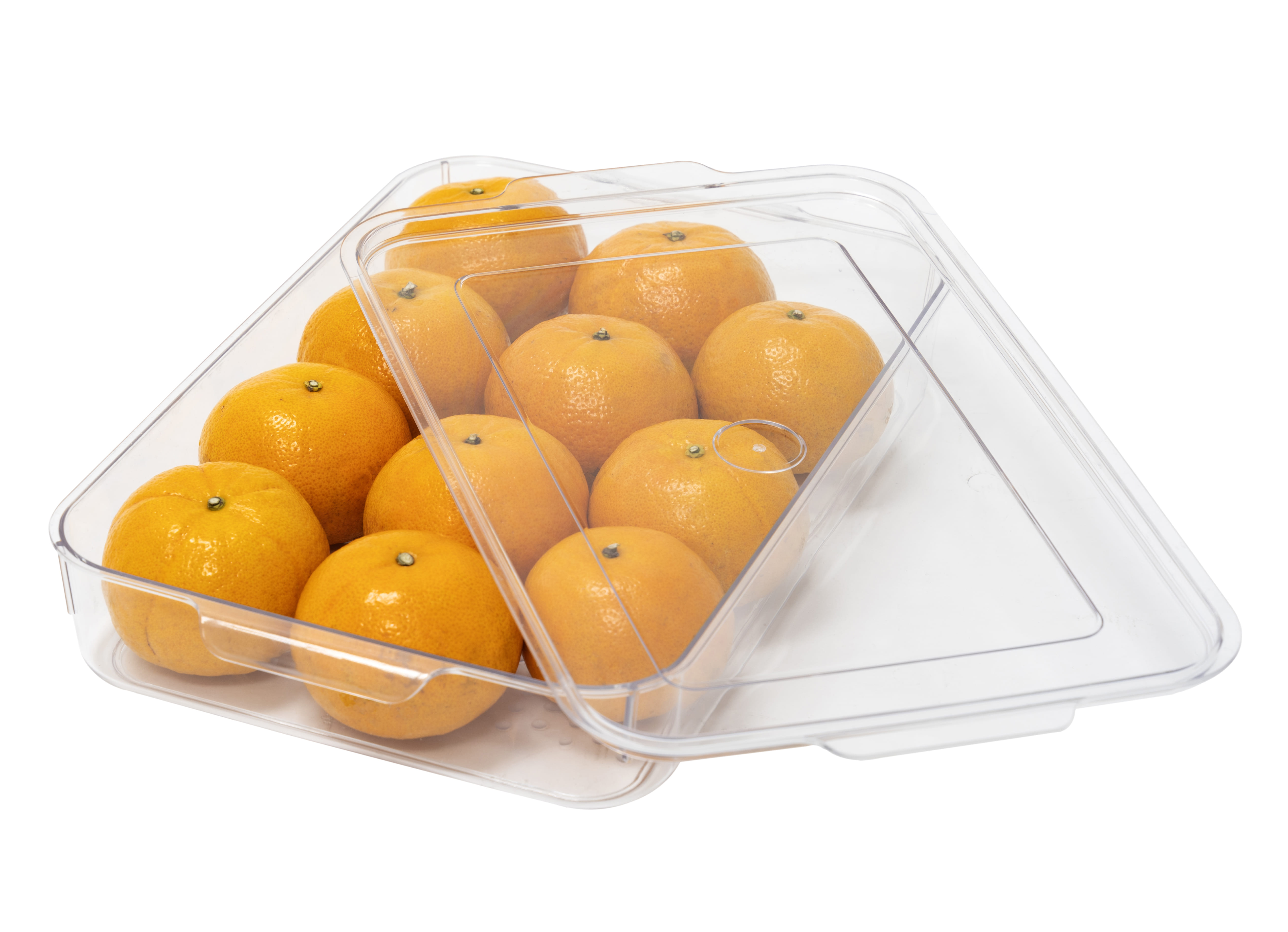 FRIDGE BOX WITH LID 21.5X33.5X5.5 SNOWY CLEAR