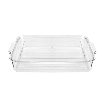 FRIDGE BOX WITH LID 21.5X33.5X5.5 SNOWY CLEAR