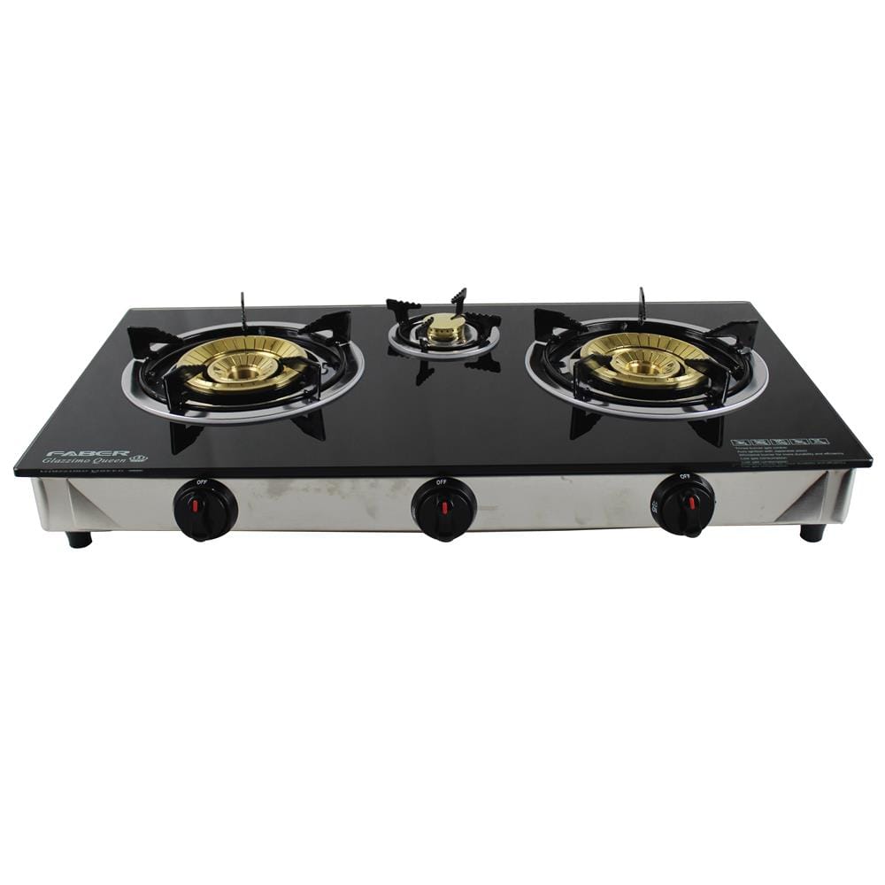 FABER GLASS TOP GAS STOVE FC GLAZZO G3713 3BURNERS 3.6KW