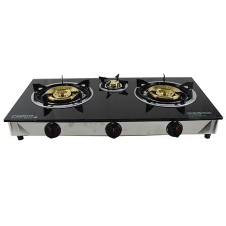 FABER GLASS TOP GAS STOVE FC GLAZZO G3713 3BURNERS 3.6KW
