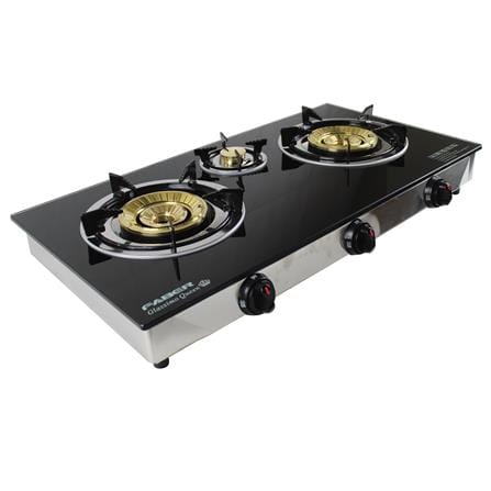 FABER GLASS TOP GAS STOVE FC GLAZZO G3713 3BURNERS 3.6KW