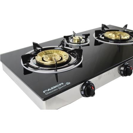 FABER GLASS TOP GAS STOVE FC GLAZZO G3713 3BURNERS 3.6KW