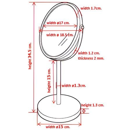 MOYA MAGNIFYING MIRROR KB61625 PINK GOLD