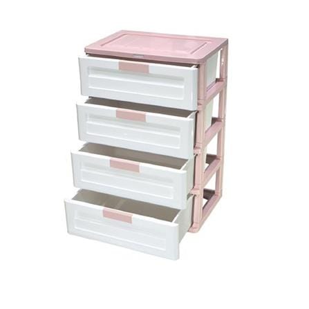 DRAWER 4-TIER MAX 59X41X88CM PINK PASTEL