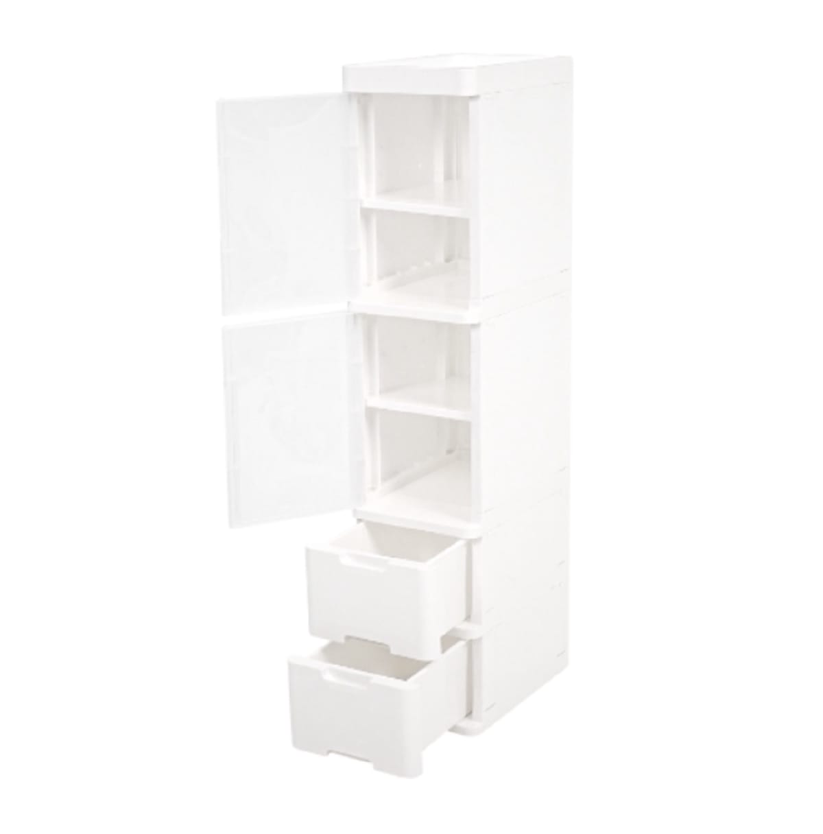 DRAWER 4 TIER PURE 27x40x121.5CM WHITE