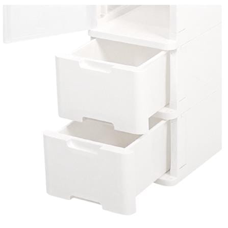 DRAWER 4 TIER PURE 27x40x121.5CM WHITE