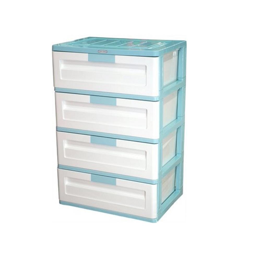 DRAWER 4-TIER MAX 59X41X88CM BLUE PASTEL