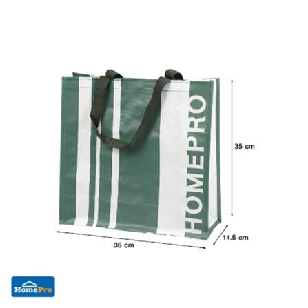 SHOPPING BAG HomePro M GREEN 35X36CM