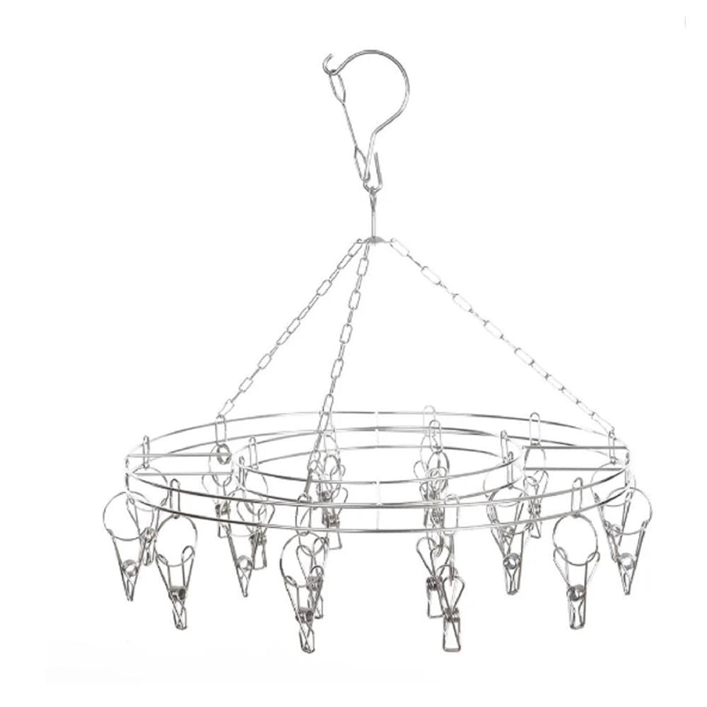 ROUND HANGER STAINLESS 20 CLIPS PLIM