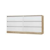 CHEST OF 6 DRAWERS BURO ANTARES LC160 DW AROMA OAK/WHITE [EXCLUSIVE FROM HOMEPRO THAILAND]
