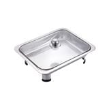 STAINLESS STEEL  FOOD PAN 32CM  WITH GLASS LID 144-GLT-3232