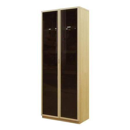 HIGH CABINET WITH GLASS DOORS BURO REVOLUTION HC75 75CM NATURAL ASH [EXCLUSIVE FROM HOMEPRO THAILAND]