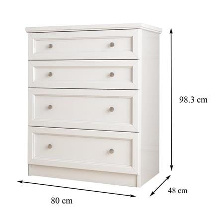 CHEST OF 4 DRAWERS FURDINI HELENA WHITE [EXCLUSIVE FROM HOMEPRO THAILAND]