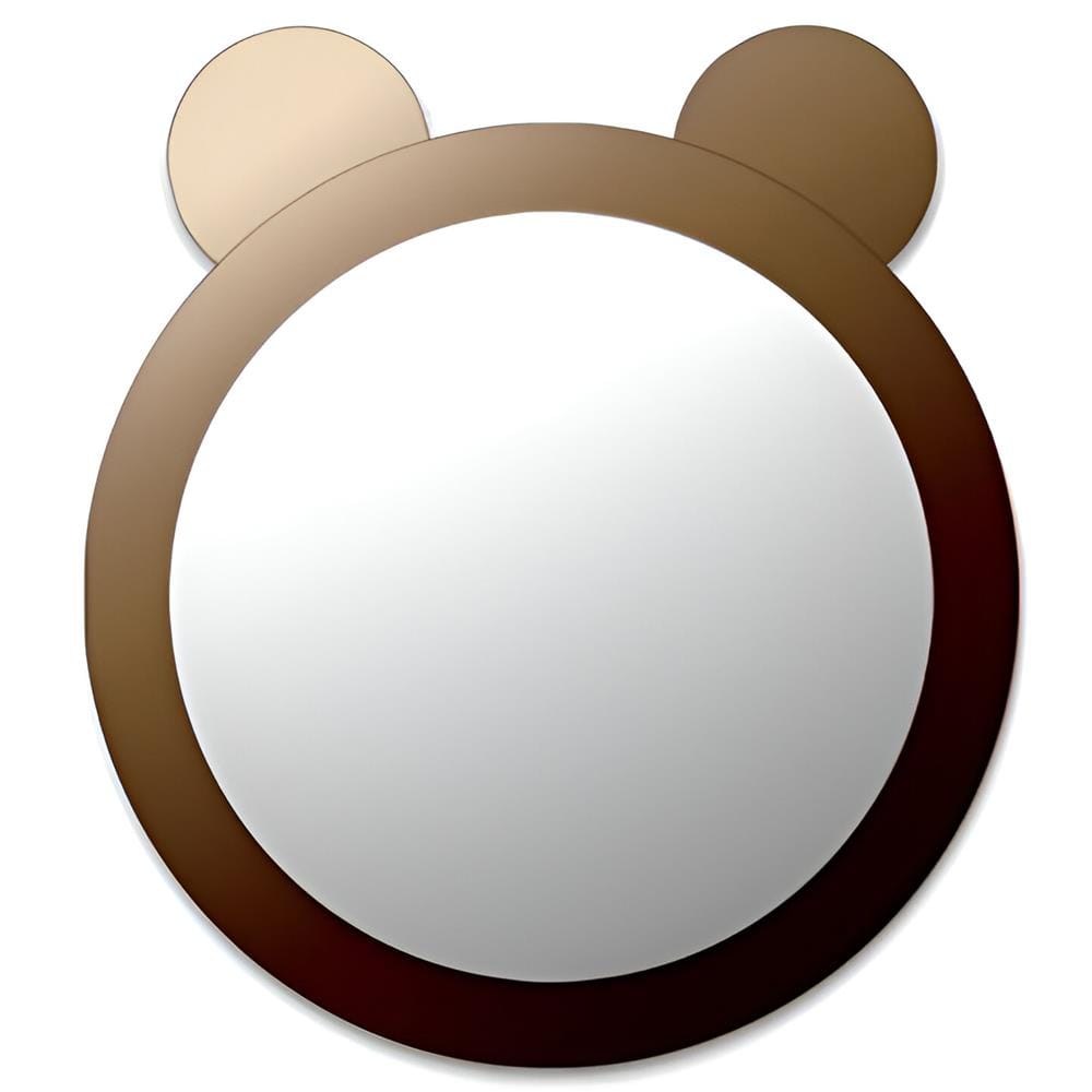 MODERN BATH TWO TONE BRONZE ROUND MIRROR MX-200 PANDA 64.5X56CM