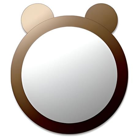 MODERN BATH TWO TONE BRONZE ROUND MIRROR MX-200 PANDA 64.5X56CM