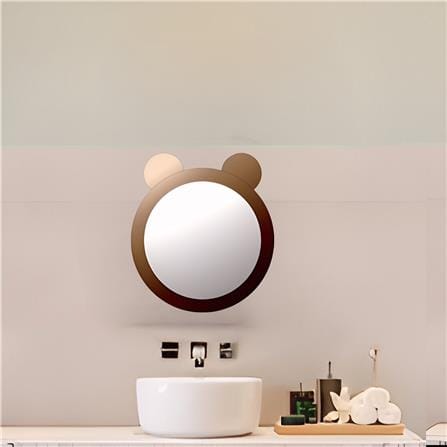 MODERN BATH TWO TONE BRONZE ROUND MIRROR MX-200 PANDA 64.5X56CM