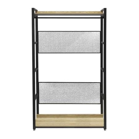 OPEN WARDROBE WITH 1 CLOTHES RAIL FURDINI PLANK 120CM BROWN/BLACK [EXCLUSIVE FROM HOMEPRO THAILAND]