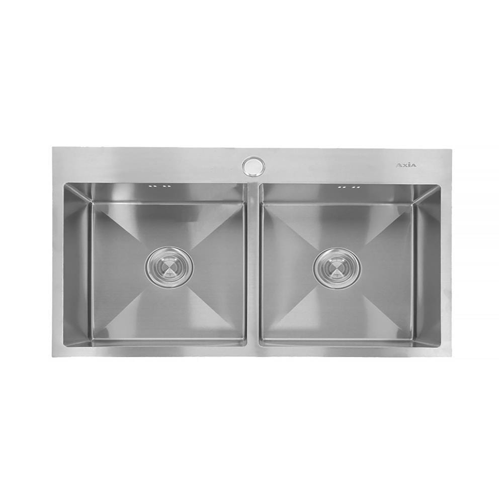 BUILT-IN SINK AXIA TRITON 4646 2B SILVER [EXCLUSIVE FROM HOMEPRO THAILAND]