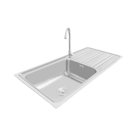 BUILT-IN SINK AXIA RIVIERA 100 1B1D STAINLESS STEEL [EXCLUSIVE FROM HOMEPRO THAILAND]