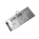 BUILT-IN SINK AXIA TRITON 12051 2B1D SILVER [EXCLUSIVE FROM HOMEPRO THAILAND]