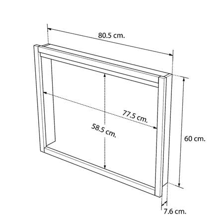 DOUBLE KITCHEN SINK CABINET DOOR CABIN HANS 84X65CM WHITE [EXCLUSIVE FROM HOMEPRO THAILAND]