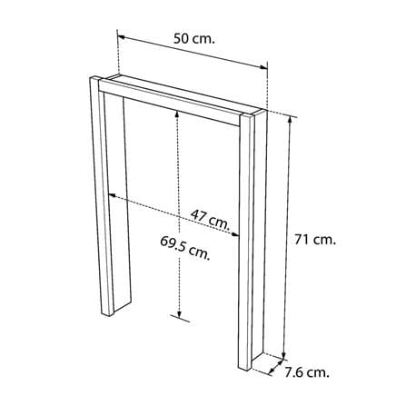 GAS CYLINDER DOOR CABIN HANS 53X73CM WHITE [EXCLUSIVE FROM HOMEPRO THAILAND]