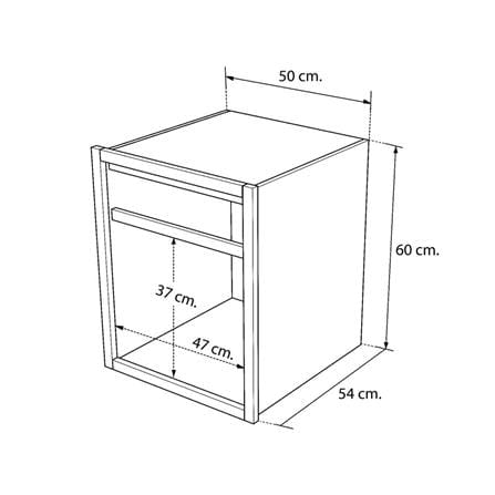 Drawer Cabinet CABIN HANS W53xD55.5xH64.5 CM WHITE [EXCLUSIVE FROM HOMEPRO THAILAND]