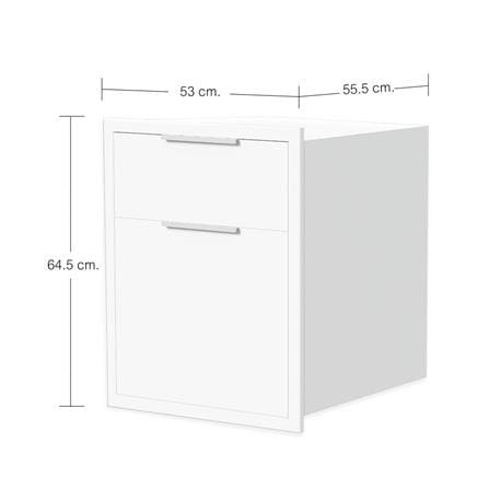 Drawer Cabinet CABIN HANS W53xD55.5xH64.5 CM WHITE [EXCLUSIVE FROM HOMEPRO THAILAND]