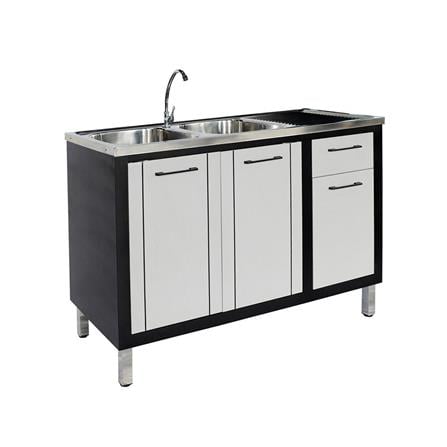 FREESTANDING CABINET CABIN HARVIN 2B1D 120X85X50CM GREY [EXCLUSIVE FROM HOMEPRO THAILAND]
