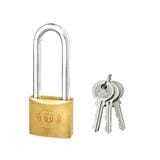TRI-CIRCLE LONG SHACKLE  BRASS PADLOCK 50MM