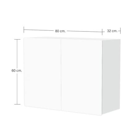 DOUBLE WALL CABINET HANG CABIN HANS 80X60CM WHITE [EXCLUSIVE FROM HOMEPRO THAILAND]