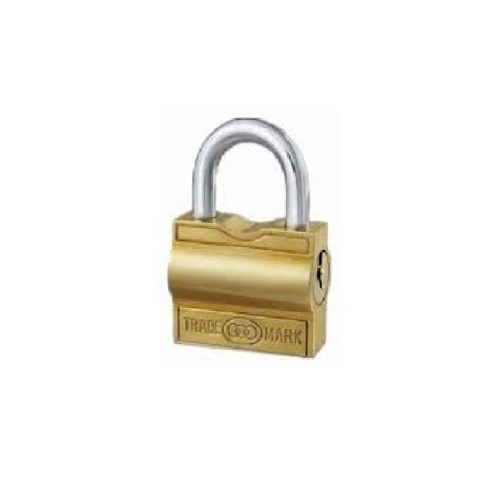 TRI-CIRCLE KEY RETAIN BRASS PADLOCK 28MM