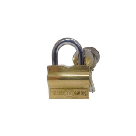 TRI-CIRCLE KEY RETAIN BRASS PADLOCK 28MM