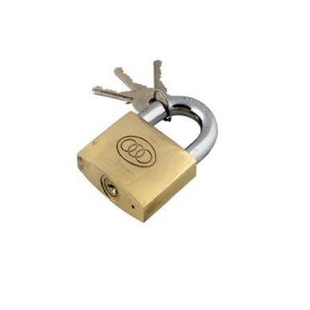 TRI-CIRCLE BRASS PADLOCK 32MM