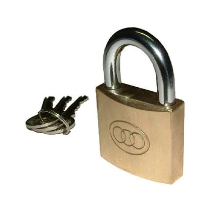 TRI-CIRCLE BRASS PADLOCK 32MM