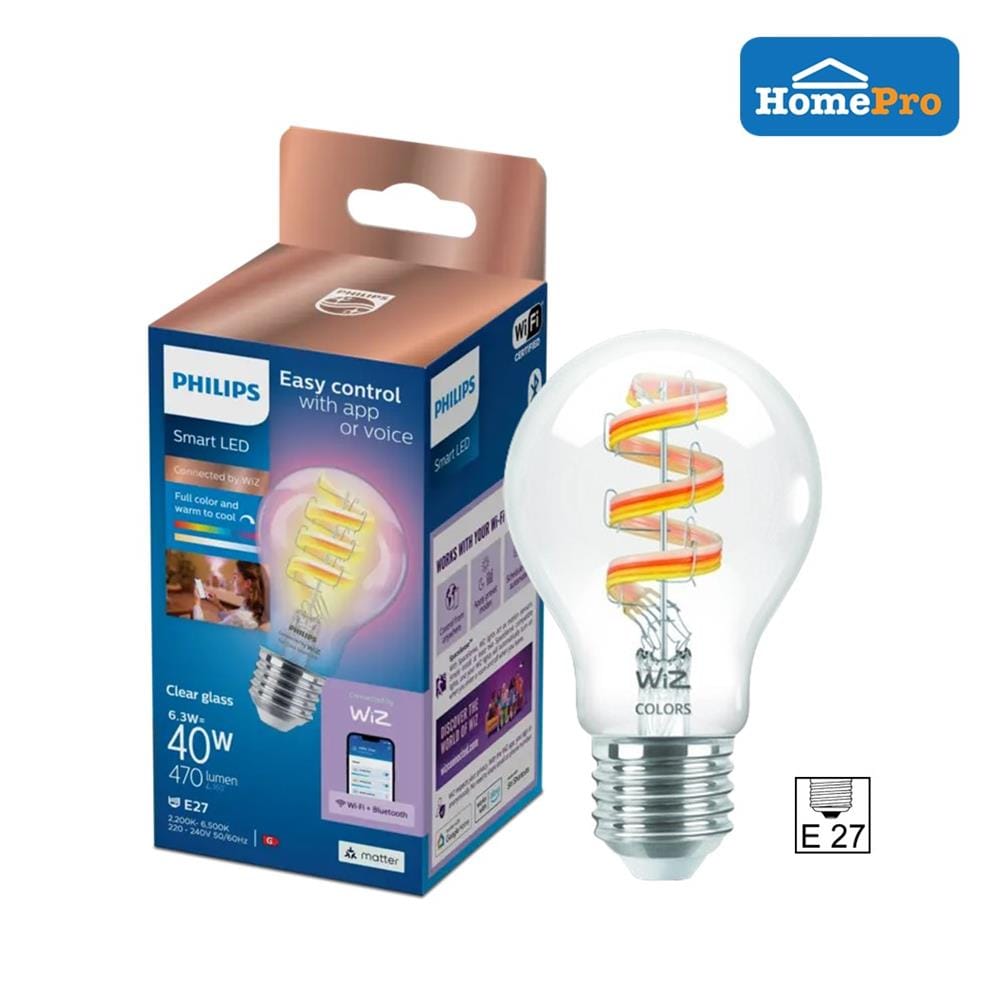 PHILIPS WFB LED FILAMENT CLEAR A60 E27 822-65 RGB CL 6.3W