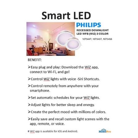 PHILIPS RECESSED DOWNLIGHT LED WFB 10W RGB 5INCH ROUND