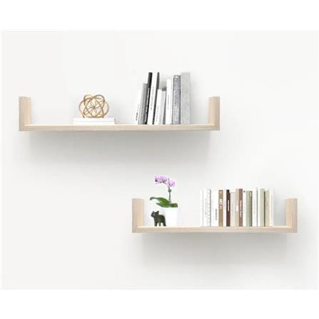 WALL SHELF U SHAPE COZI 60X15X10CM WALNUT