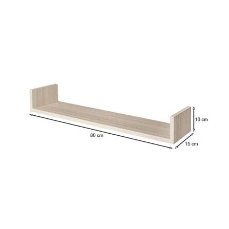 WALL SHELF U SHAPE COZI 80X15X10CM WALNUT