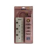 MORRIES EXTENSION SOCKET 3GANG 1.5M WITH NEON PINK MS3233-1.5