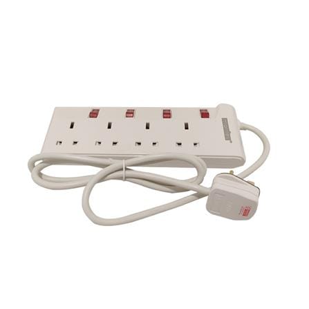 MORRIES EXTENSION SOCKET 4GANG 1.5M WITH NEON WHITE MS3244-1.5