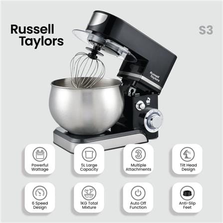 RUSSELL TAYLORS STAND MIXER S3 1300W 5L 6SPEED