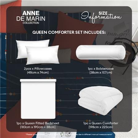 NOVELLE ANNE DE MARIN COMFORTER SET QUEEN