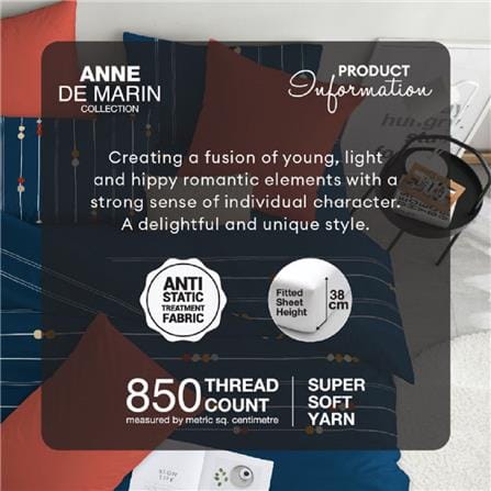NOVELLE ANNE DE MARIN COMFORTER SET SUPER SINGLE