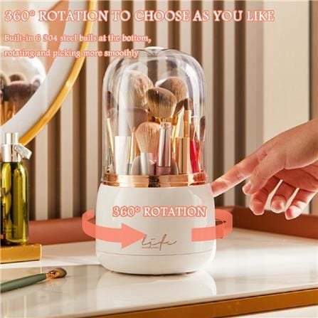MAKE UP BRUSH HOLDER CROSSY+ 13X23.7CM WHITE
