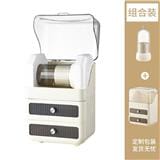 3 TIER CLEAR DRAWER STORAGE BOX + WHITE MAKE UP BRUSH BUCKET  CROSSY + 27X17X39CM