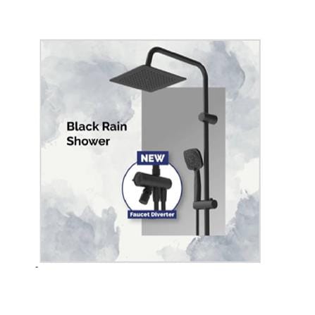 CENTON SHOWER HEATER DC PUMP WITH RAIN SHOWER VIDAS SERIES VD721ESP MATTE BLACK