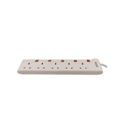 MORRIES EXTENSION SOCKET 5GANG 5.0M WITH NEON WHITE MS3255-5